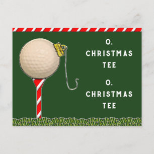 Grappig Golf Kerstmis Feestdagenkaart
