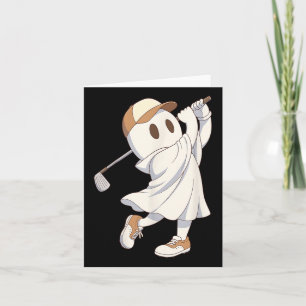 Grappig Golf Kostuum Halloween Ghost Spelen Graphi Kaart