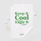 Grappig Golf Quote Houd het koel en adelaar het Golfhanddoek (Insitu)