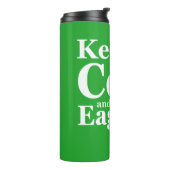 Grappig Golf Quote Houd het koel en adelaar het Thermosbeker (Gedraaid links)