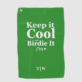 Grappig Golf Quote Houd het koel en Birdie het Golfhanddoek