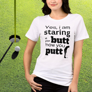 Grappig Golf Quote Staren op mijn Butt of hoe ik z Tri-Blend Shirt