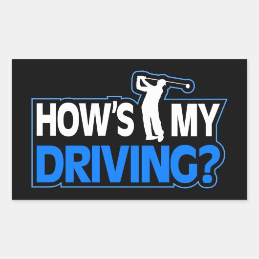 Grappig Golf Stickers - Hoe gaat het met mijn rijd (Voorkant)