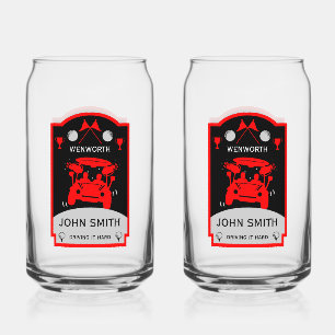 Grappig golfcadeau voor beginners blikvorm glas