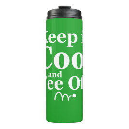 Grappig golfcitaat Houd het koel en T-shirt uit Thermosbeker