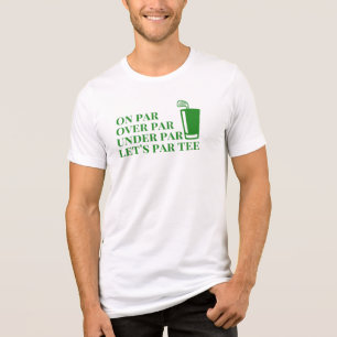 Grappig golfcitaat op par, over par, onder par T-s Tri-Blend Shirt
