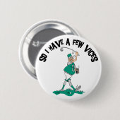 Grappig Golfer met prijzen Ronde Button 5,7 Cm (Voorkant /achterkant)