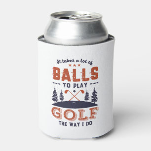Grappig Golfing Golfer-veel ballen om Golf te spel Blikjeskoeler