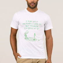 Grappig golfshirt Ik speel golf omdat ik ervan hou