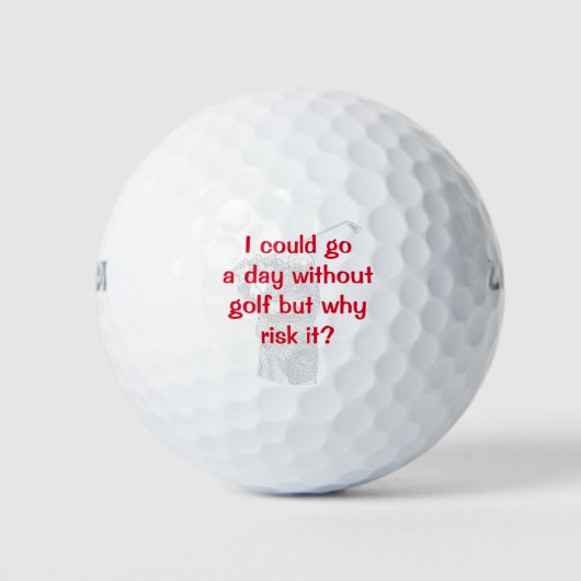 Grappig golfthema golfballen (Voorkant)