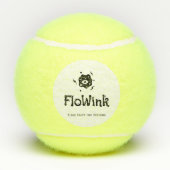 Grappig goofy gezicht tennisballen (Achterkant)