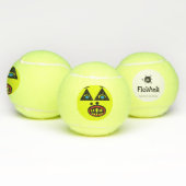 Grappig goofy gezicht tennisballen (Multi)
