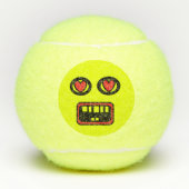 Grappig goofy gezicht tennisballen (Voorkant)