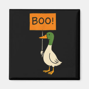 Grappig Goose Halloween Boo Sign Magneet