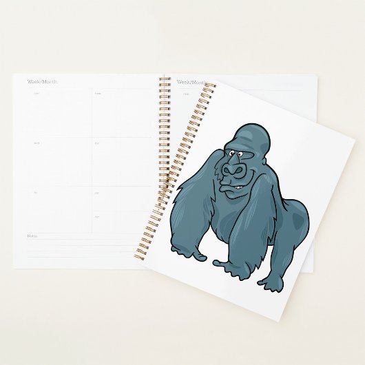 Grappig Gorilla Cool Blue Ape Animal Design Planner