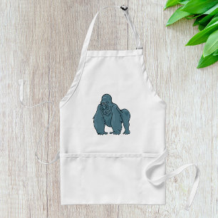 Grappig Gorilla Cool Blue Ape Animal Design Standaard Schort