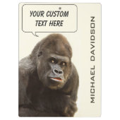 Grappig Gorilla custom monogram klembord (Achterkant)