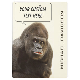 Grappig Gorilla custom monogram klembord