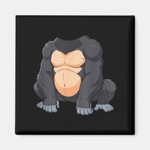 Grappig gorillalichaamkostuum gorilla's voor manne magneet