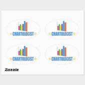 Grappig Grafiek Ovale Sticker (Vel)