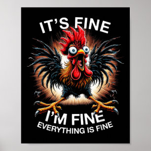 Grappig grafisch T-shirt zijn prima im fine rare g Poster