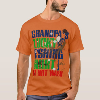 Grappig Grandpas Lucky Vist NIET WASSEN Vist T-shirt