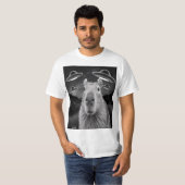Grappig Graphic Capybara Selfie met UFO's Raar T-shirt (Voorkant volledig)