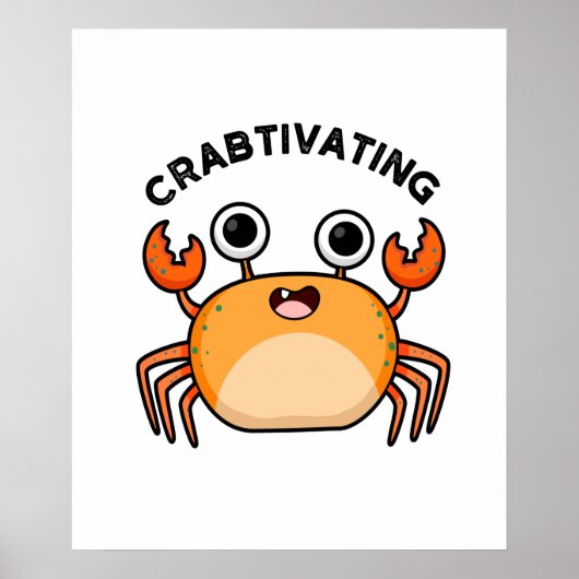 Grappig grappig krab Pun Poster (Voorkant)