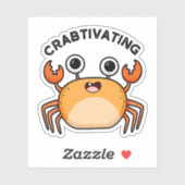 Grappig grappig krab Pun Sticker (Vel)