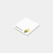 Grappig grappige schattige bijen gepersonaliseerd post-it® notes (Schuin)