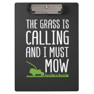 Grappig Grasmaaien - Het Gras Roept Klembord