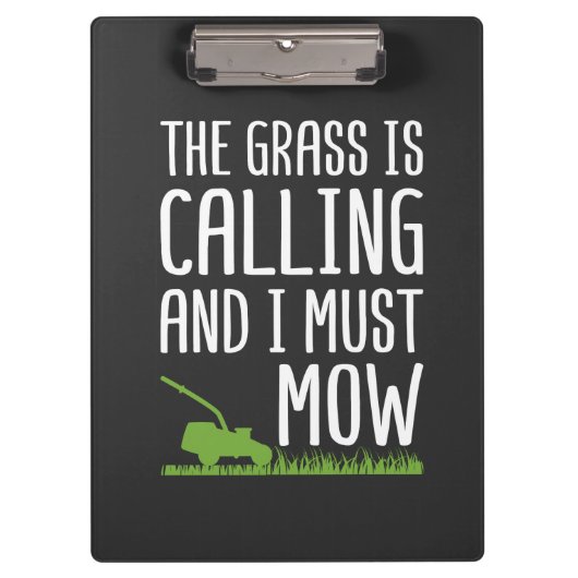 Grappig Grasmaaien - Het Gras Roept Klembord (Voorkant)