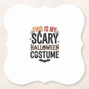 Grappig Griezelig Halloween Kostuum Vintage Shirt  Kartonnen Onderzetters