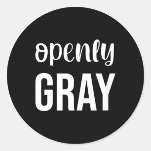 Grappig Grijs Haar Grey Citaat Verjaardag Oude Man Ronde Sticker