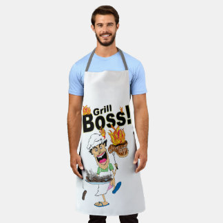 Grappig "Grill Boss" BBQ Schort