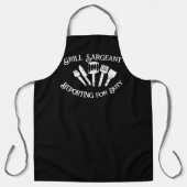 Grappig Grillcadeau voor mannen - Grill Sargeant Schort (Voorkant)