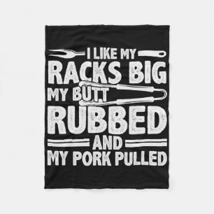 Grappig Grillen Varkensvlees Wrijven Roken BBQ Vle Fleece Deken