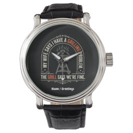Grappig Grillprobleem BBQ Humor Grill Meester Cade Horloge