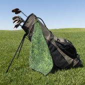 Grappig groen gras, echt fototextuurpatroon leuk golfhanddoek (Groen)