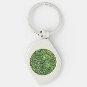 Grappig groen gras, echt fototextuurpatroon leuk sleutelhanger