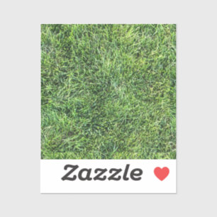 Grappig groen gras, echt fototextuurpatroon leuk sticker
