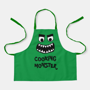 Grappig groen koken monster bakken schort voor kin