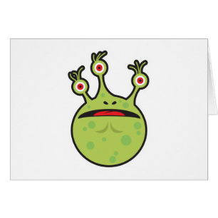 grappig groen monster
