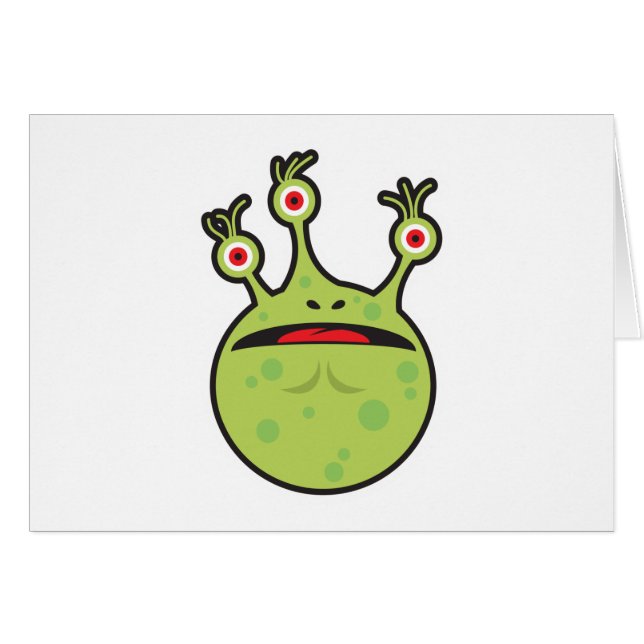 grappig groen monster (Voorkant Horizontaal)