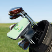 Grappig groene slang met maraca-cartoon golfheadcover (Insitu)