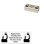 Grappig groene slang met maraca-cartoon 	rubberstempel (Gestempeld)