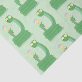 Grappig groene slang met maraca-cartoon tissuepapier (Detail)