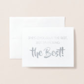 Grappig Groomsman voorstel - het beste Folie Kaarten (Voorkant met envelop)