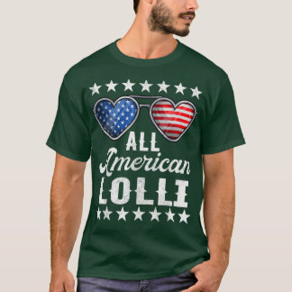 Grappig grootmoeder Vierde juli werpt alle Amerika T-shirt