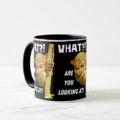 Grappig groots geoogste doelwit wat je ziet mok (Voorkant links)